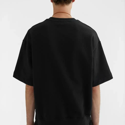 Cotton Terry Crew-Neck T-Shirt
