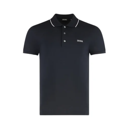 Zegna Logo Embroidered Polo Shirt