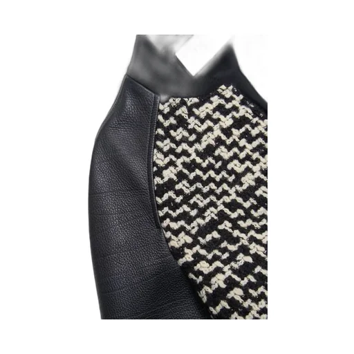 Valentino Garavani Tweed Panelled Zip-Up Bomber Jacket