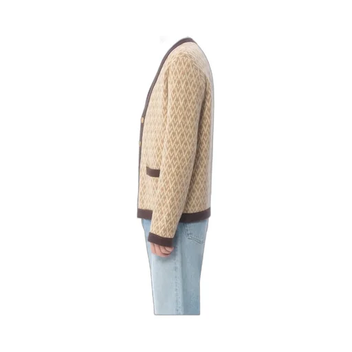 Valentino Toute La V Straight Hem Cardigan