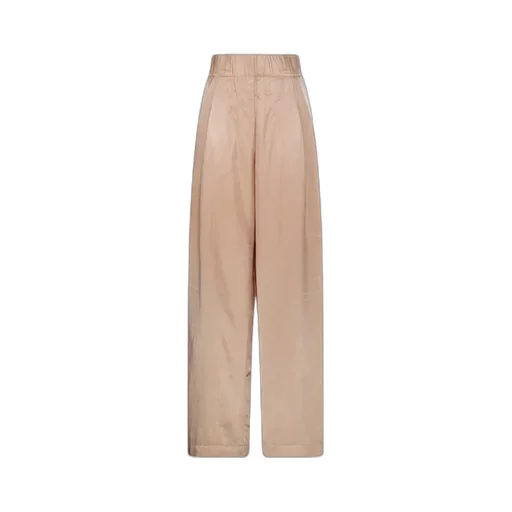 Pleated Wide-Leg Track Pants