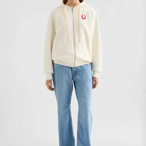 Cotton Terry Zip-Up Sweatshirt