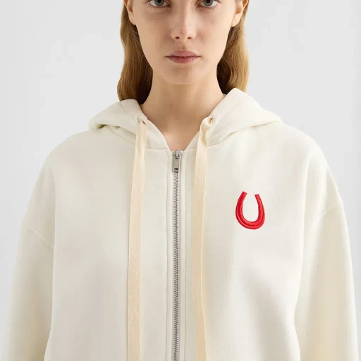 Cotton Terry Zip-Up Sweatshirt