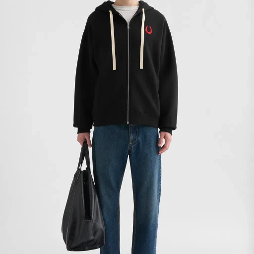 Cotton Terry Zip-Up Sweatshirt