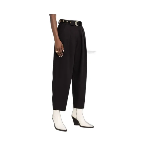 Pleated High-Waisted Trousers