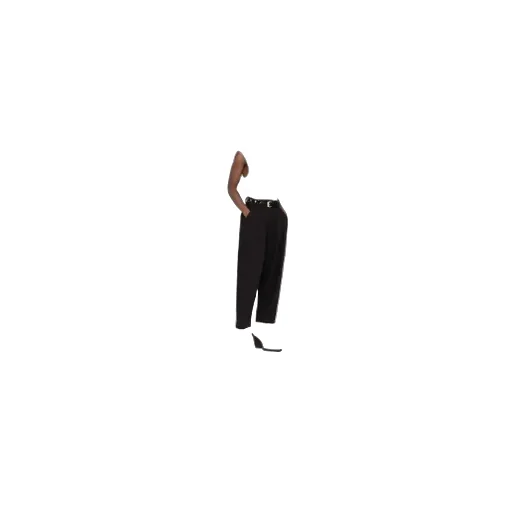 Pleated High-Waisted Trousers