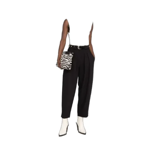 Pleated High-Waisted Trousers