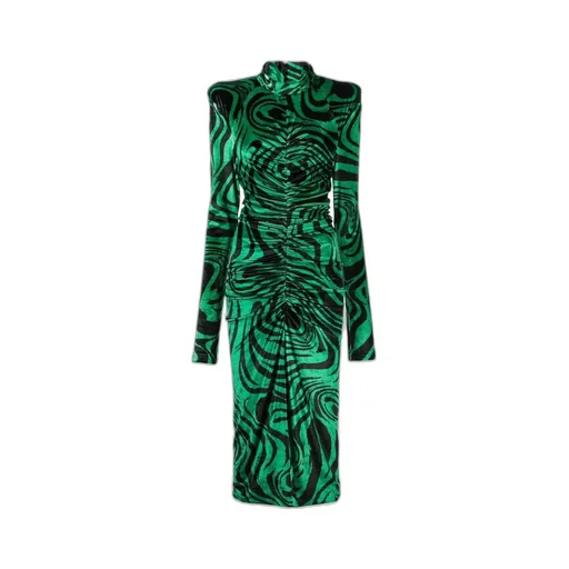 High-Necked Long Sleeve Dress