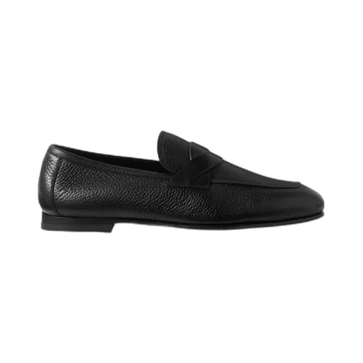 Almond-Toe Leather Loafers