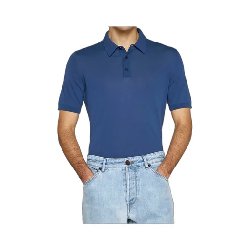 Button-Down Short Sleeve Polo Shirt
