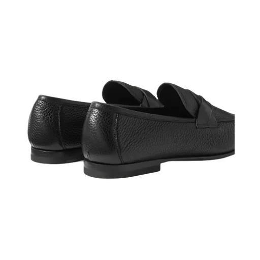 Almond-Toe Leather Loafers