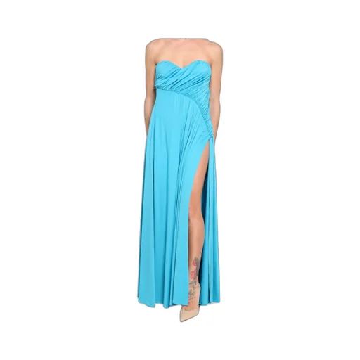Ruffled Strapless Gown