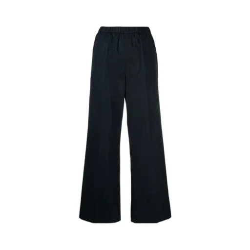 Poplin Straight-Leg Trousers