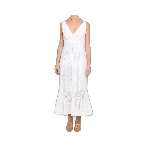 Broderie-Anglaise Midi Dress