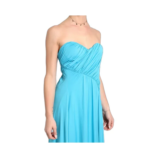 Ruffled Strapless Gown