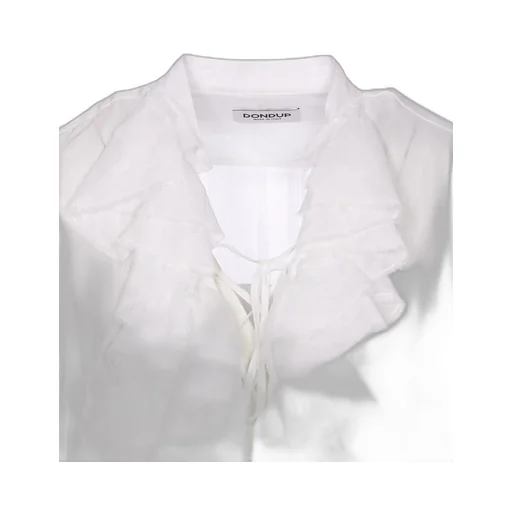 Ruffle-Collar Long-Sleeve Blouse