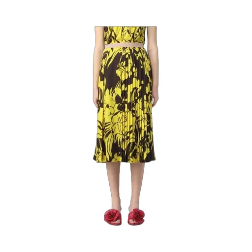 Yellow And Black Skirt