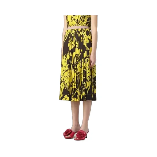 Yellow And Black Skirt