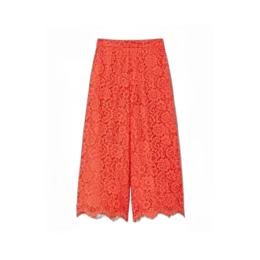Twinset Macramé Lace Wide Leg Trousers