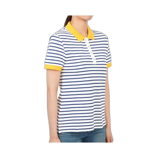 Striped Short-Sleeve Polo Shirt