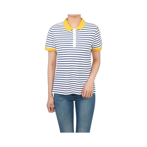 Striped Short-Sleeve Polo Shirt