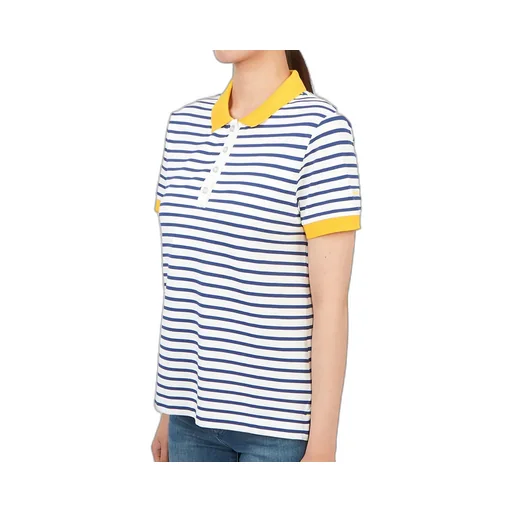 Striped Short-Sleeve Polo Shirt