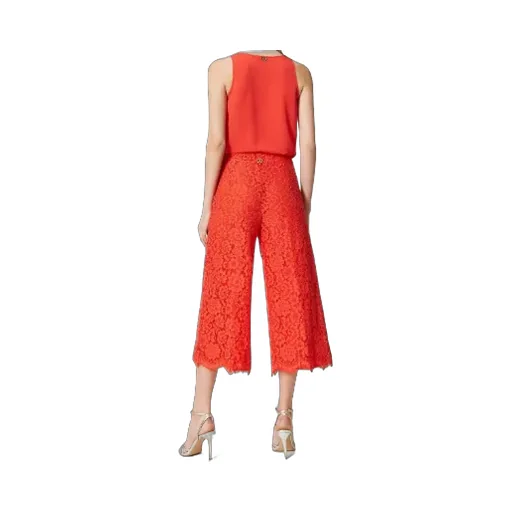 Twinset Macramé Lace Wide Leg Trousers