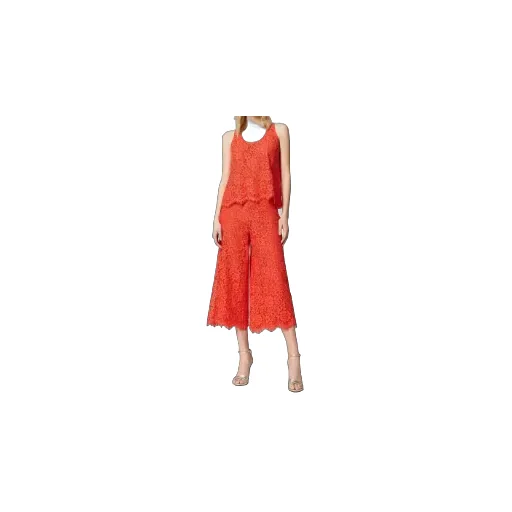 Twinset Macramé Lace Wide Leg Trousers