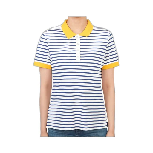Striped Short-Sleeve Polo Shirt