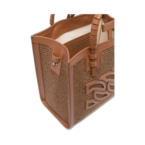 Casadei Baurivage Woven Top Handle Bag