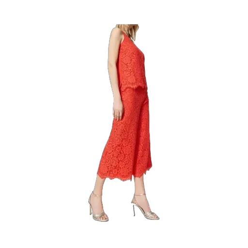 Twinset Macramé Lace Wide Leg Trousers