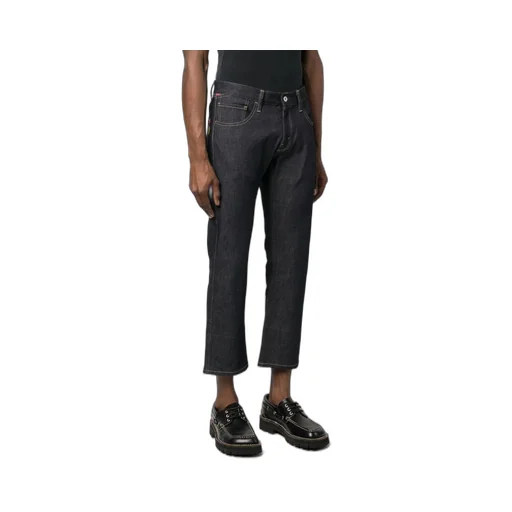 Graphic Print Denim Trousers