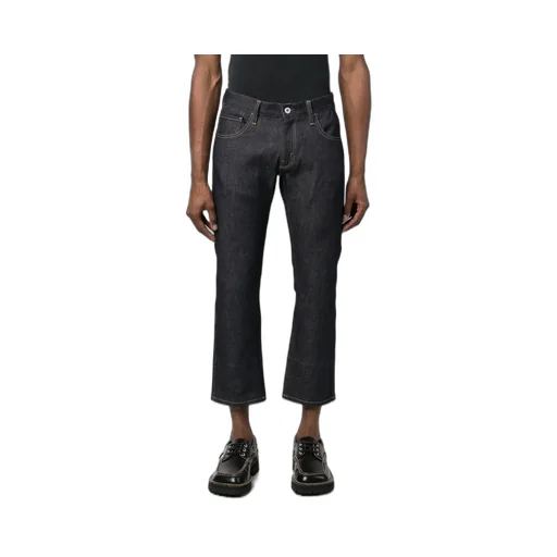 Graphic Print Denim Trousers