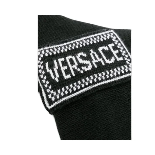Intarsia-Logo Virgin-Wool Gloves