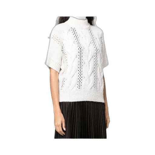 Open-Knit Short-Sleeve Jumper