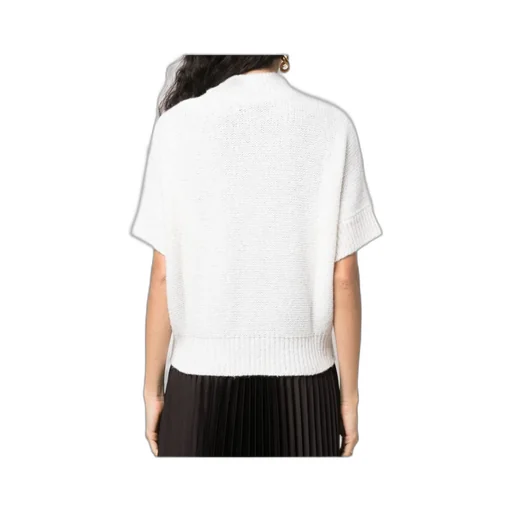 Open-Knit Short-Sleeve Jumper