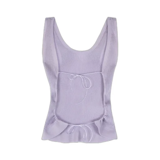 Cecilie Bahnsen Ribbed Knit Sleeveless Top