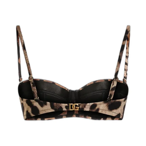 Leopard-Print Balconette Bikini Top