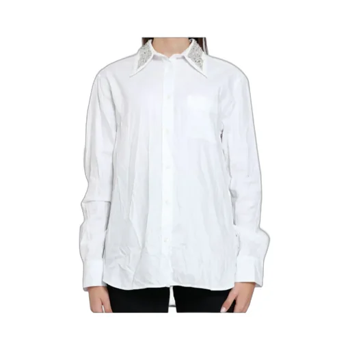 Crystal-Embellished Cotton Shirt