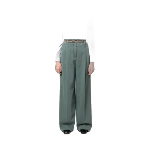 High-Waisted Wide-Leg Trousers
