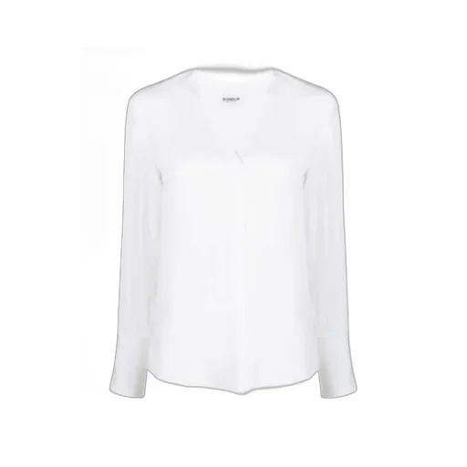 Dondup Logo Plaque V-Neck Blouse