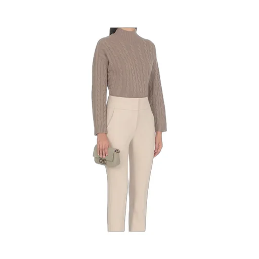 High-Collar Ribbed Sweater