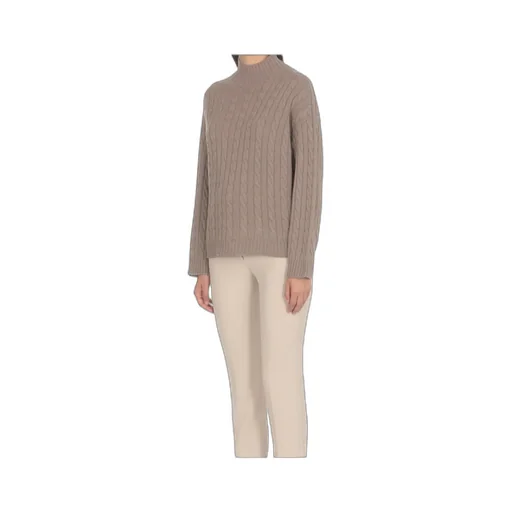 High-Collar Ribbed Sweater