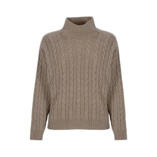 High-Collar Ribbed Sweater