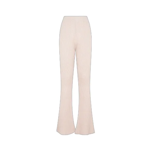 High-Waist Knitted Trousers