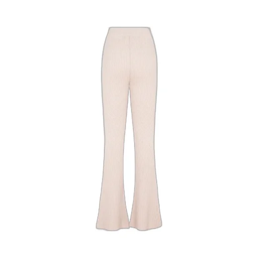 High-Waist Knitted Trousers
