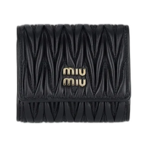 Miu Miu Matelassé Logo-Lettering Wallet