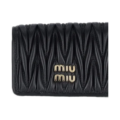 Miu Miu Matelassé Logo-Lettering Wallet