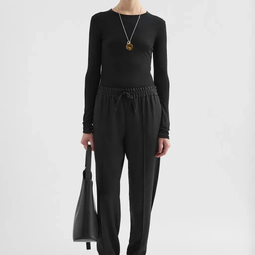 Fluid Viscose Crew-Neck T-Shirt