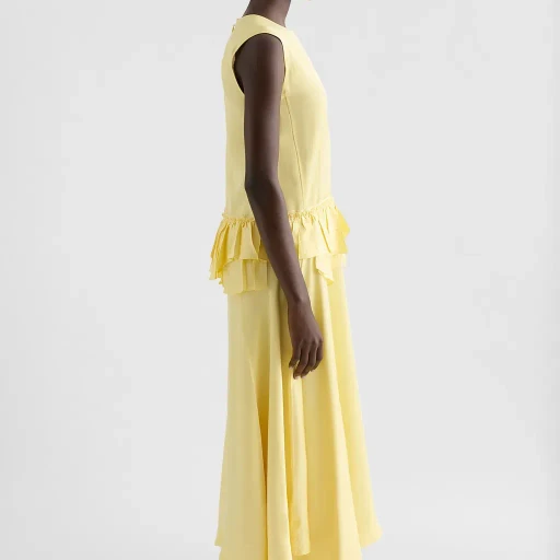 Fluid Viscose Ruffle Dress